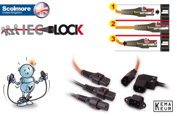 Cordons d'alimentation IEC Lock